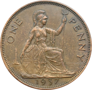 Anglicko 1 Penny 1937